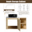 Ensemble de meuble-lavabo mural simple 36 po avec plateau en pierre reconstituée Eaton-698328507-698085267