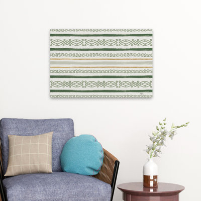 Motif de bénédiction irlandaise II - art celtique or gris vert