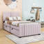 Lit plateforme simple tapissier avec lit gigogne-212639039