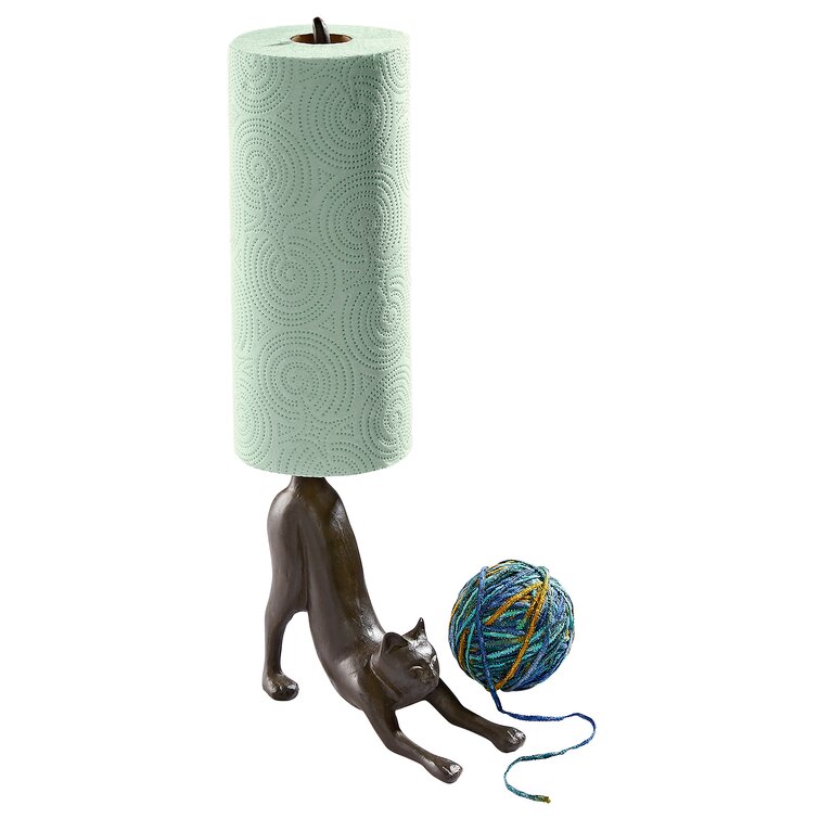 Cat Vs. Crow - Paper Towel Holder - Gray ⋆ Artori Design