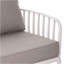 Ensemble de conversation pour patio 3 pièces, ensemble de mobilier modulaire d'extérieur moderne avec table basse carrée, coussin épais et imperméable pour porche, balcon, blanc et gris clair