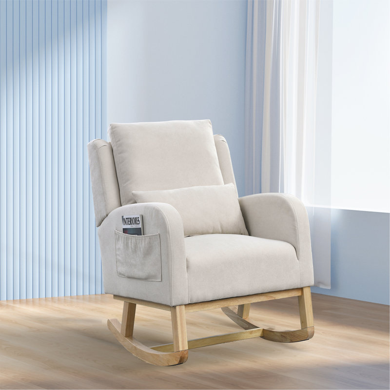 Upholstered Rocking Chair, Beige