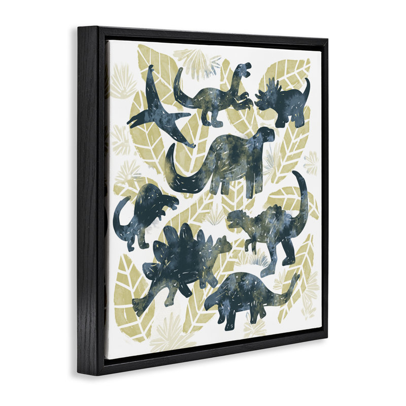 Cadre flottant Wild Dinos, Cadre flottant noir de jais, H 18 po x l 18 po
