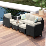 5 - Person Patio Conversation Sets with Cushions
