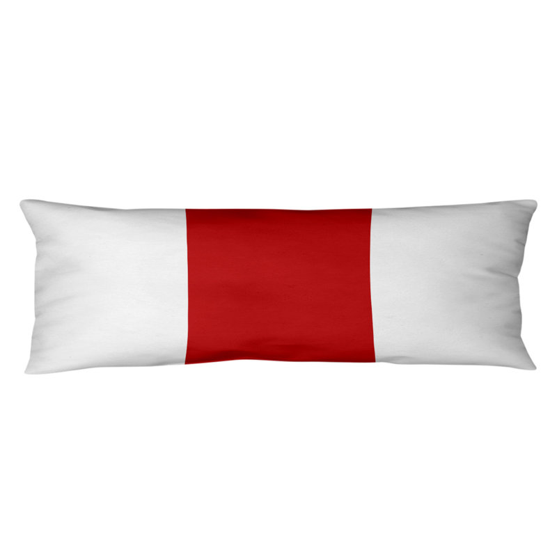 Oreiller pour le corps Addison Stripes (avec insert amovible), Blanc