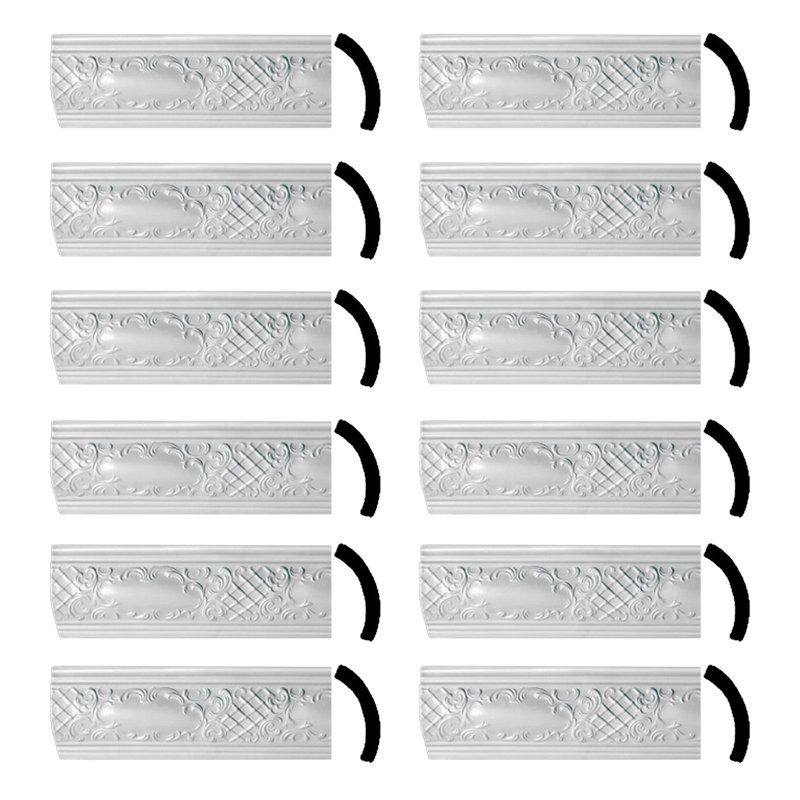 Moulure couronnée H 5 1/2 po x l 1/2 po x P 5 1/2 po
