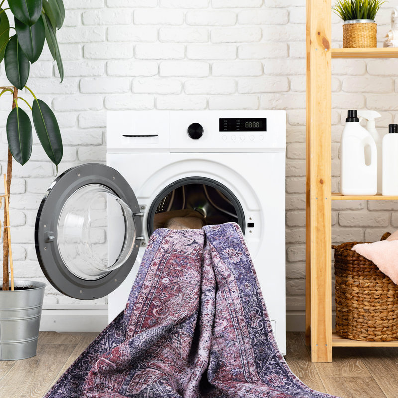 Tapis 2X3 lavable à la machine, doux, antidérapant, pour chambre à coucher, salon, cuisine, salle à manger - bourgogne, lavable pour animaux de compagnie, à poils courts et approuvé par les animaux de compagnie
