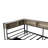 Corner Bed Frame with Bookcase and 2 Underbed Storage Drawers,Modern Bed with LED Light and Charging Station, Modern Daybed Reversible Left or Right-218628512