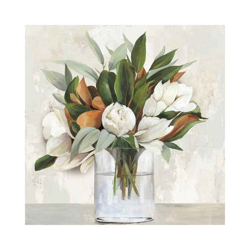 «Magnolia Bouquet» - Giclée sur toile tendue avec châssis, H 37 po x l 37 po