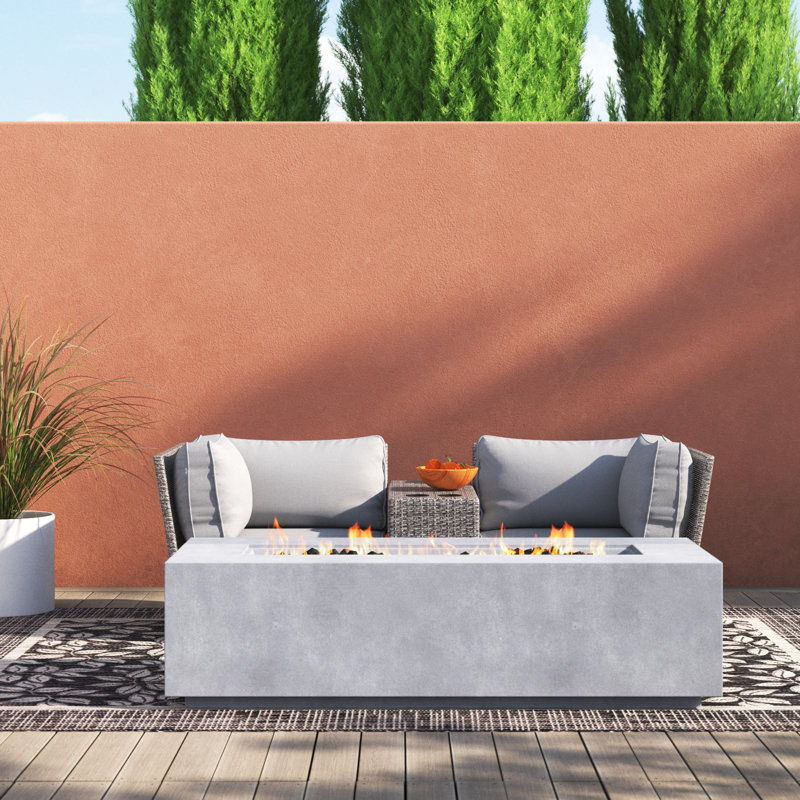 Athelene Rattan Wicker Fully Assembled 2 - Person Seating Group with Cushions