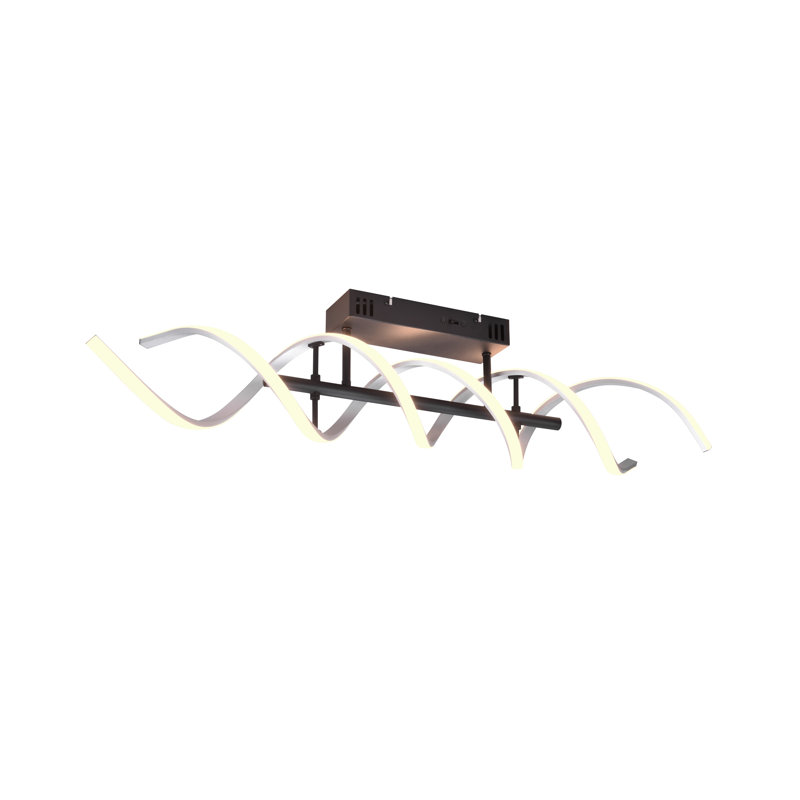 Ademara 1-Light 90cm LED Semi Flush Mount, Brushed Aluminum