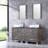 Aldesina 60 " W Freestanding Standard Free Standing Single Double Vanity Bathroom Vanity With Glass Top with Mirror