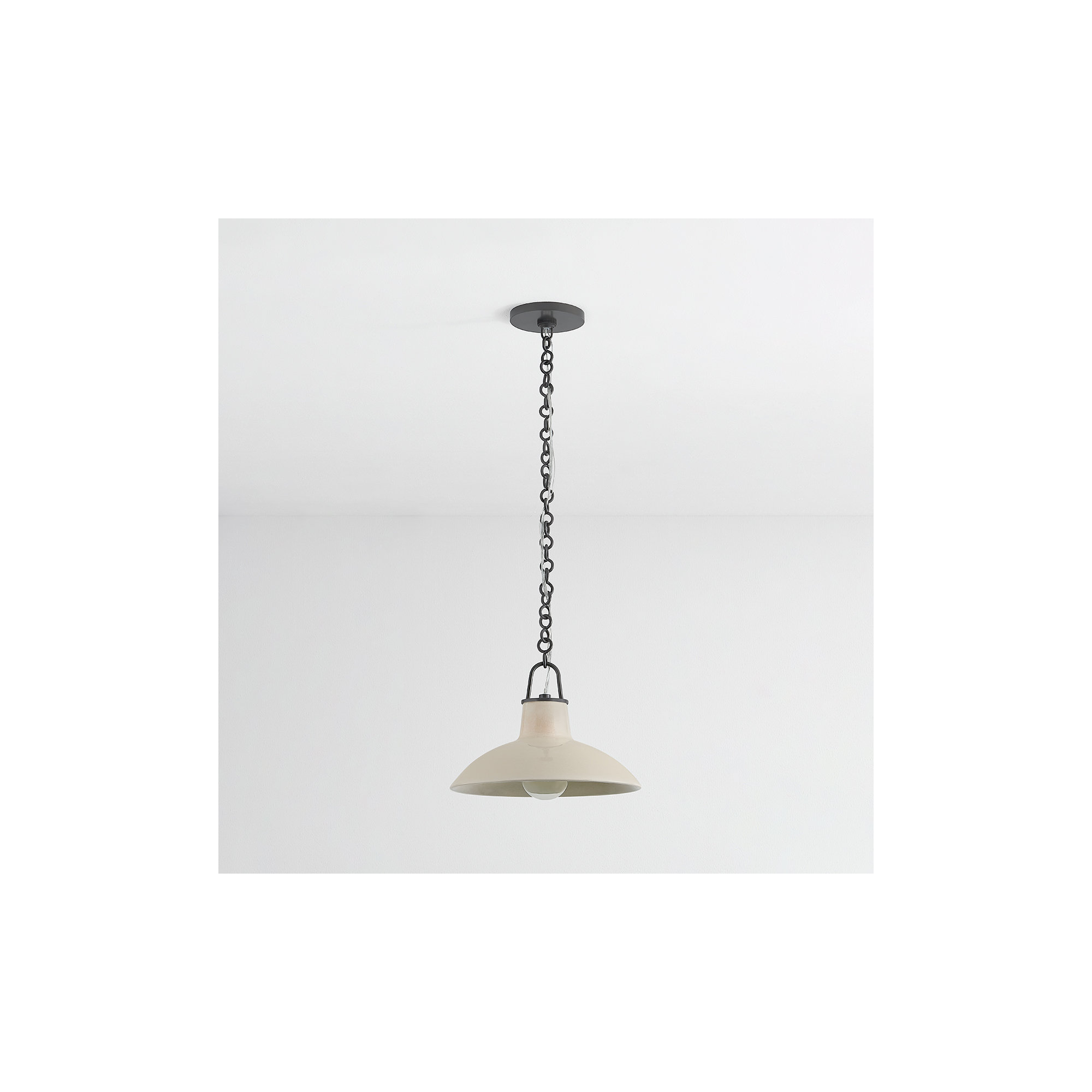 POTTERSVILLE Pendant, Tan, Bronze, 10" H x 12.5" W x 12.5" D