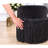 Modern Velvet Pouffe, Black, 15.7 x 17.7 inches | 100% Velvet Fabric, 2.4 in Thick 35 DNS Orthopedic Sponge | Supports Up to 330 lbs | PVC Coated Hidden Legs | Stylish & Functional Accent for Any Room-438834525