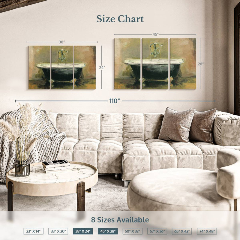 Baignoire rétro Kerrick I Light, H 28 po x l 45 po