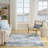 Clemencio Ivory Blue Modern Rug-2089411376