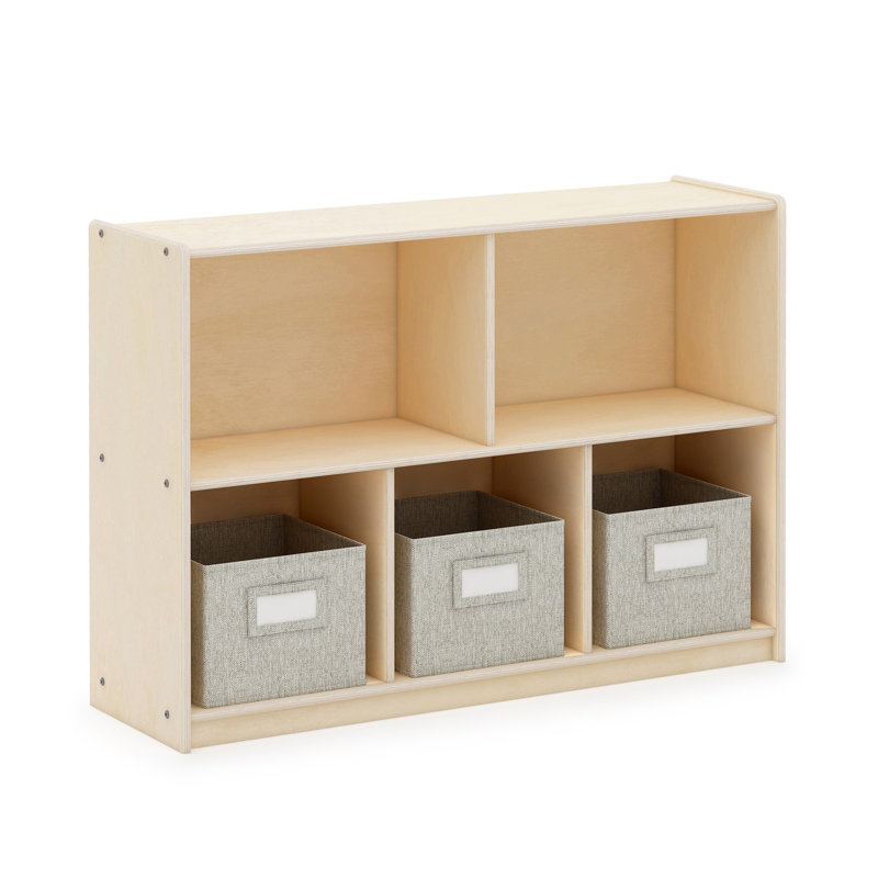 EdQ Essentials 5-Compartment Storage, Natural, 30" H x 13" W x 42" D