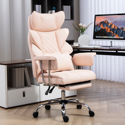 Fauteuil de direction en similicuir, fauteuil de bureau grand et haut avec inclinable et pivotant, fauteuil de bureau inclinable pour femme, homme
