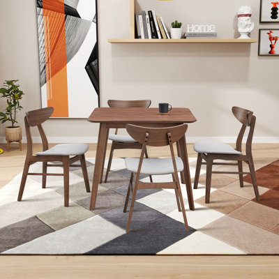 1 Table With 4 Chairswooden Dining Table Set