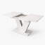 Extendable Dining Table 4-6 Seater V-Shaped Legs-1559423878