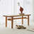 Burlywood Solid Wood Bench