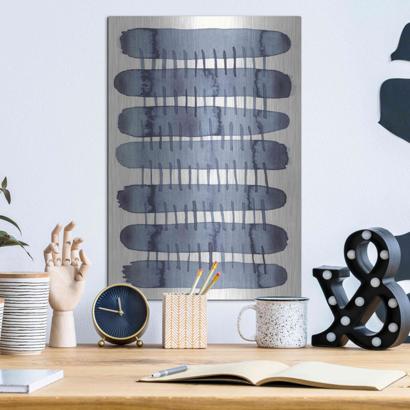 «Indigo Stitchy I» par Nikki Galapon, H 16 po x l 12 po