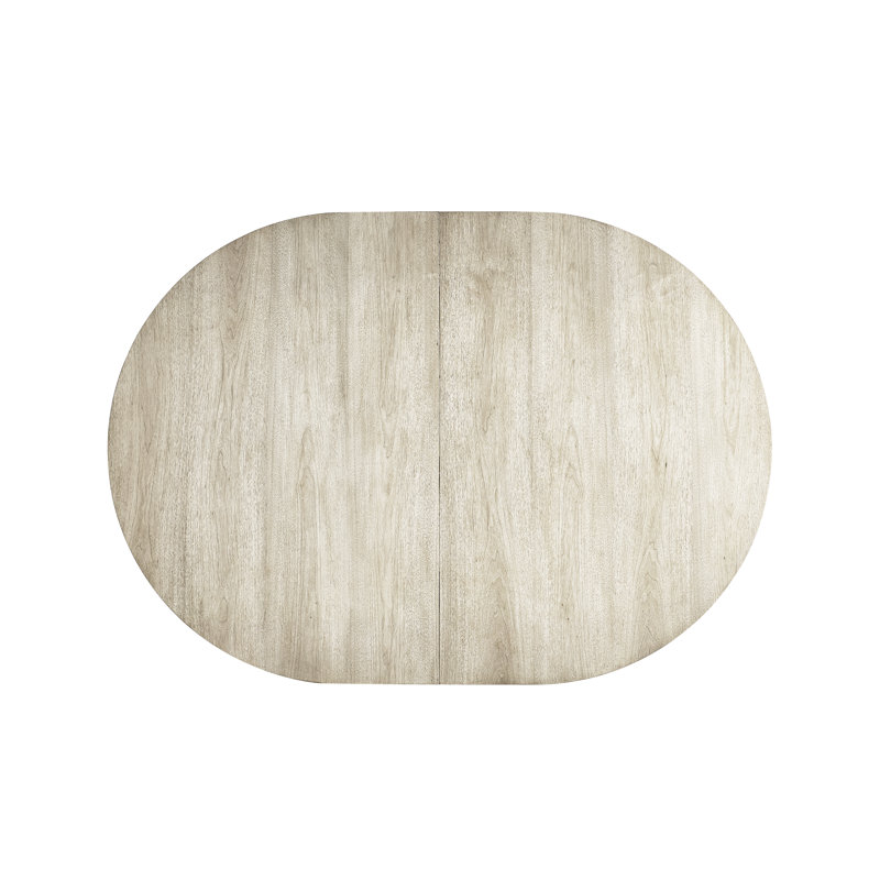 Solar Oval Solid Wood Dining Table, Bleached Walnut