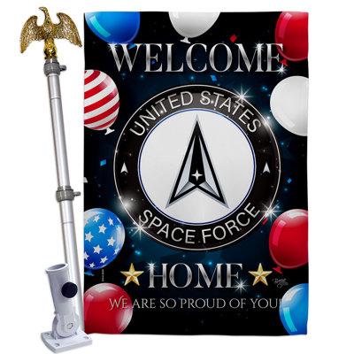 Double Sided 40'' H x 28'' W Polyester Flag Set