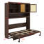 Lit escamotable avec dessus d'armoire de rangement, lumière intégrée et chargeur USB-626396111
