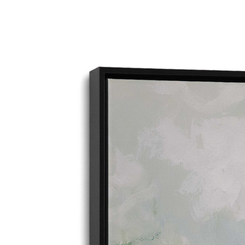 Ensemble de 2 impressions sur toile Peaceful Riverside, H 12 po x l 18 po x P 1,75 po, Cadre flottant noir satiné