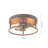 2-light Vintage Brushed Metal Flush Mount