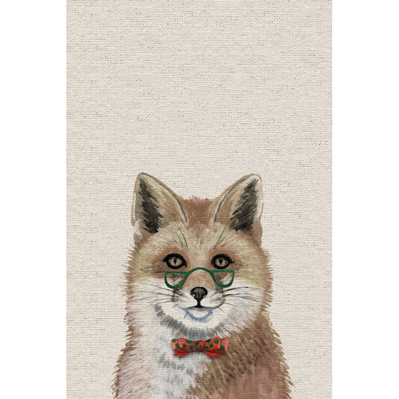 I Am A Smart Fox - Painting on Canvas, 30cm H x 20cm W x 4cm D