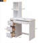 Storage-Focused Multi-Sleeper Platform Loft Bed, Solid Pine Construction, Twin Size with Separate Guest Bed, Crisp White