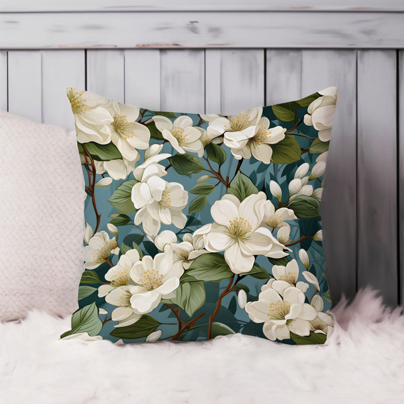 Floral Jasmine Flowers I Modern, 18"H x 18"W