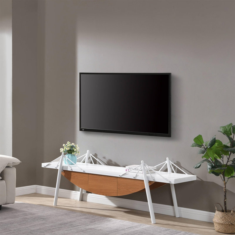 Meuble télé en forme de voilier, Blanc