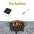 Jahidul Crossweave Round Wood-Burning Steel Outdoor Fire Pit with Screen-374818767-348244430