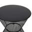 Élégante table d'appoint en fer, finition noir mat, silhouette arrondie, 17,24 po Profond, large, 17,93 po de hauteur - classique intemporel, cadre en fer, noir, aspect maille Breezy, P x P H