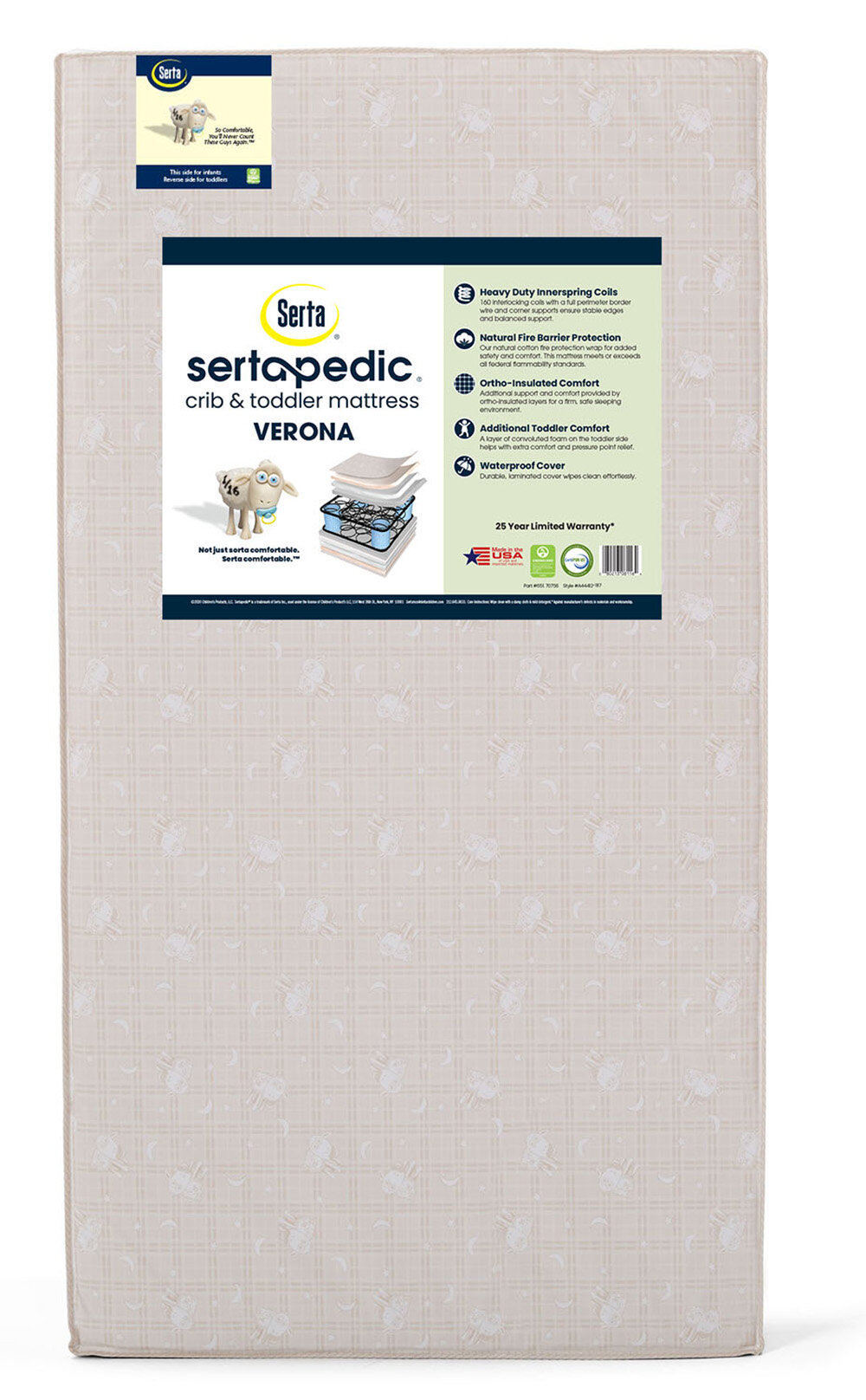 SertaPedic Liner Crib Mattress Pad (Set of 2) Serta