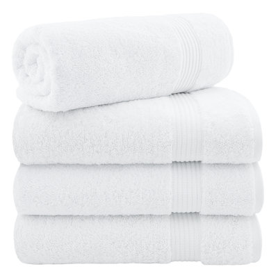 100% Cotton Turkish  4 Piece Bath Towel Set, Soft and Absorbent Bathroom Towels