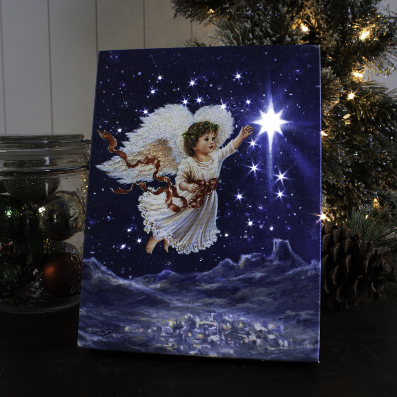 Toile à dos de chevalet 8 x 6 étoiles Star Angel