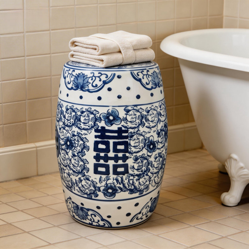 Tabouret en céramique de style chinois