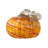6"D Fall Multi Stripes Glass Pumpkin