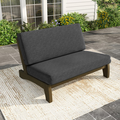 Polett Teak Wood Patio Outdoor Armless Lounge Chair