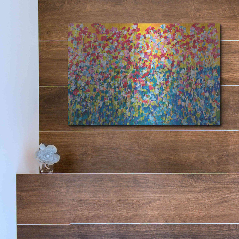 Luxe Art en métal «Happiness» par Roey Ebert, métal Wa «Happiness» par Roey Ebert, H 12 po x l 16 po