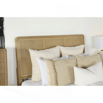 Stevie Sand Wash And Natural Cane  Panel Bed
