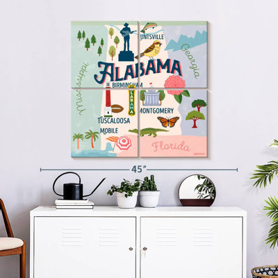 Cartes de l'État d'Aliaz - Attraits de l'Alabama