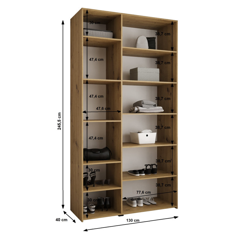 3 Door Manufactured Wood Wardrobe