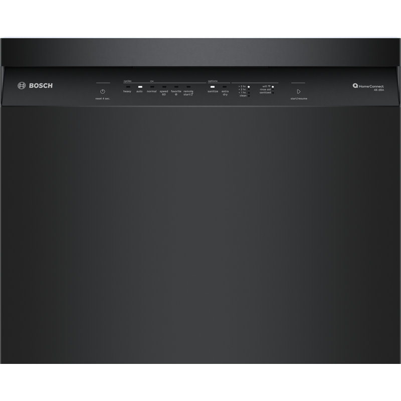 24" Recessed Handle 300 Series Dishwasher, Black