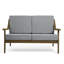 Causeuse d'extérieur en bois de teck avec coussin et accoudoirs Marlo-114980245-114980247