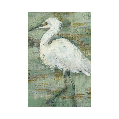 Textured Heron I by Jennifer Goldberger - Wrapped Canvas Gallery-Wrapped Canvas Giclée